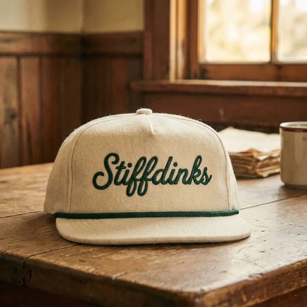 The Founders' Cap — Stiffdinks Pickleball Country Club (White)
